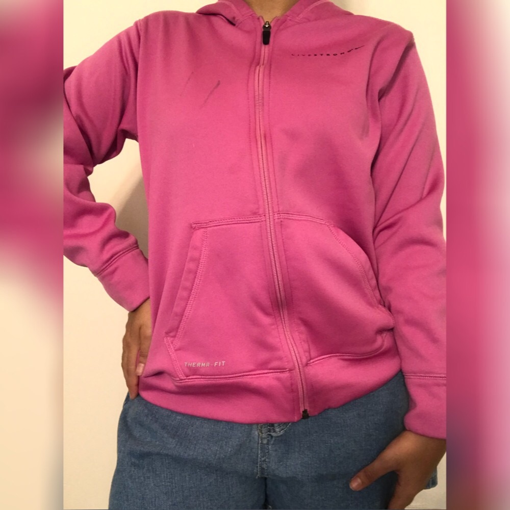 Pink Nike Livestrong hoodie